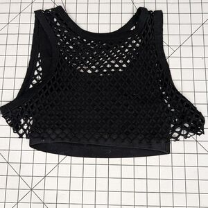 Black Mesh Women's Top